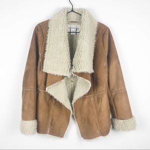 AMERICAN RAG Faux Suede & Fur Jacket